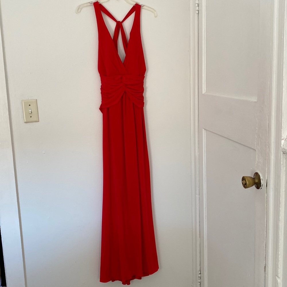 Laundry by Shelli Segal. Red formal gown, floor length.